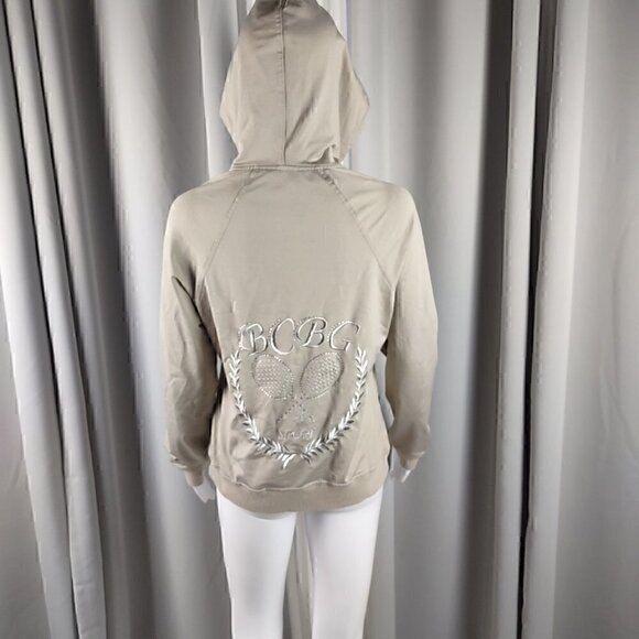BCBG MaxAzria Tan/Beige/Light Brown, Women's Zip Up Hoodie. Size Large - Picture 5 of 16